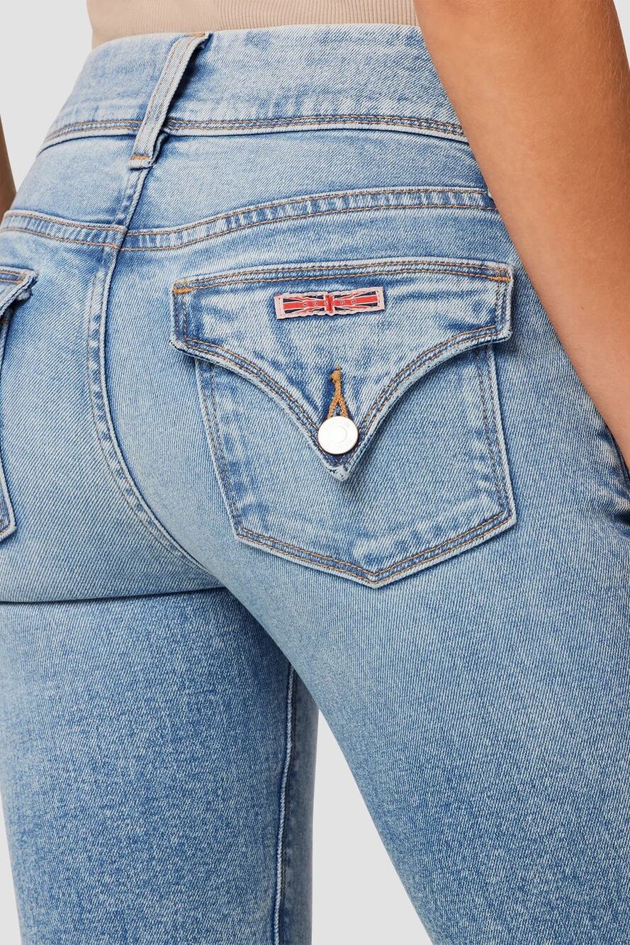 Hudson Jeans Women's Beth Flap Pocket Baby Bootcut Size 12 Denim Light Wash